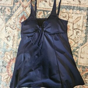 croft & barrow Navy Swimsuit Plus Size 14